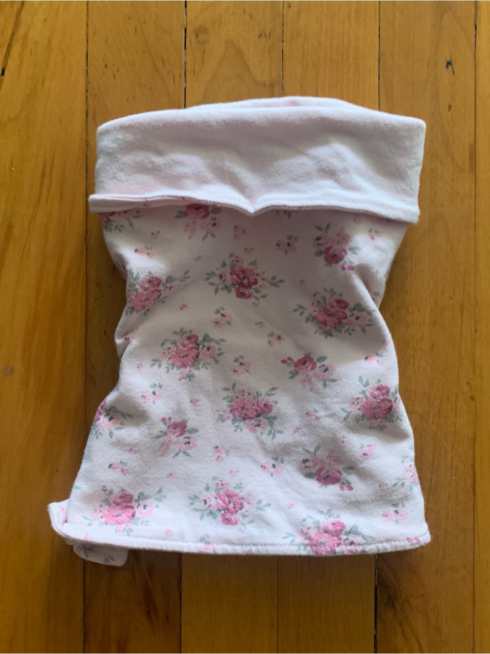 Hollister Pink Floral Tube Top Strapless